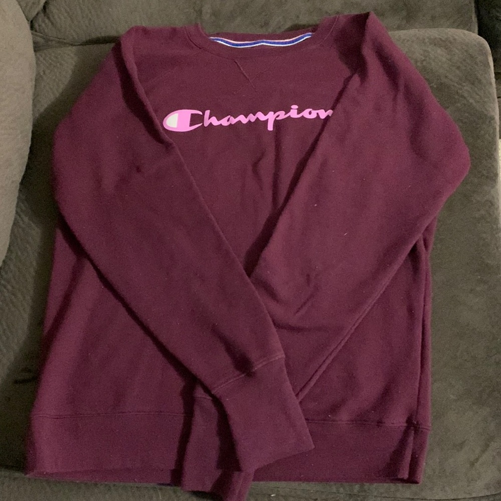 Champion Crew Neck Sweatshirt Maroon